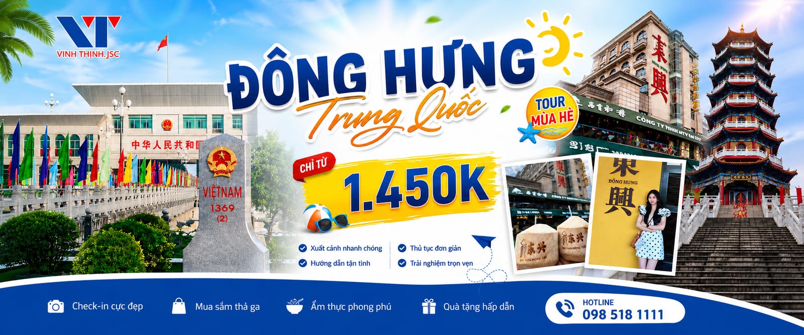 Tour Đông Hưng 2N1Đ chỉ từ 1.450.000đ