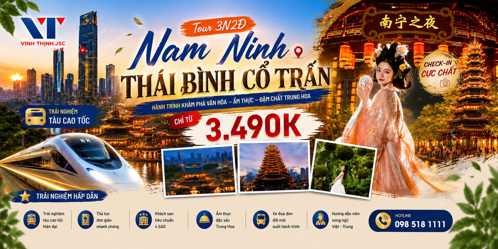 Đông Hưng – Nam Ninh – Thái Bình Cổ Trấn 3N2Đ